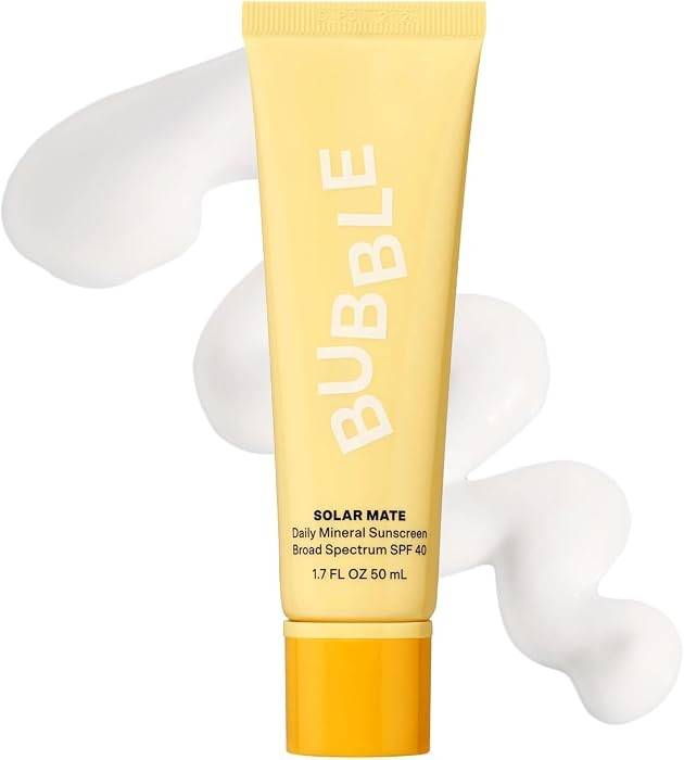 Bubble Skincare Solar Mate Mineral Face Sunscreen Broad Spectrum SPF 40 - Zinc Oxide Sunscreen wi... | Amazon (US)