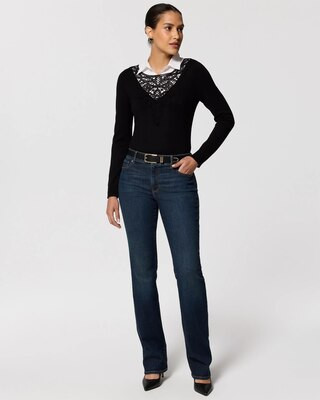 Women's Mid-Rise Bootcut Jeans in Nightfall Authentic size 0 | White House Black Market | White House Black Market