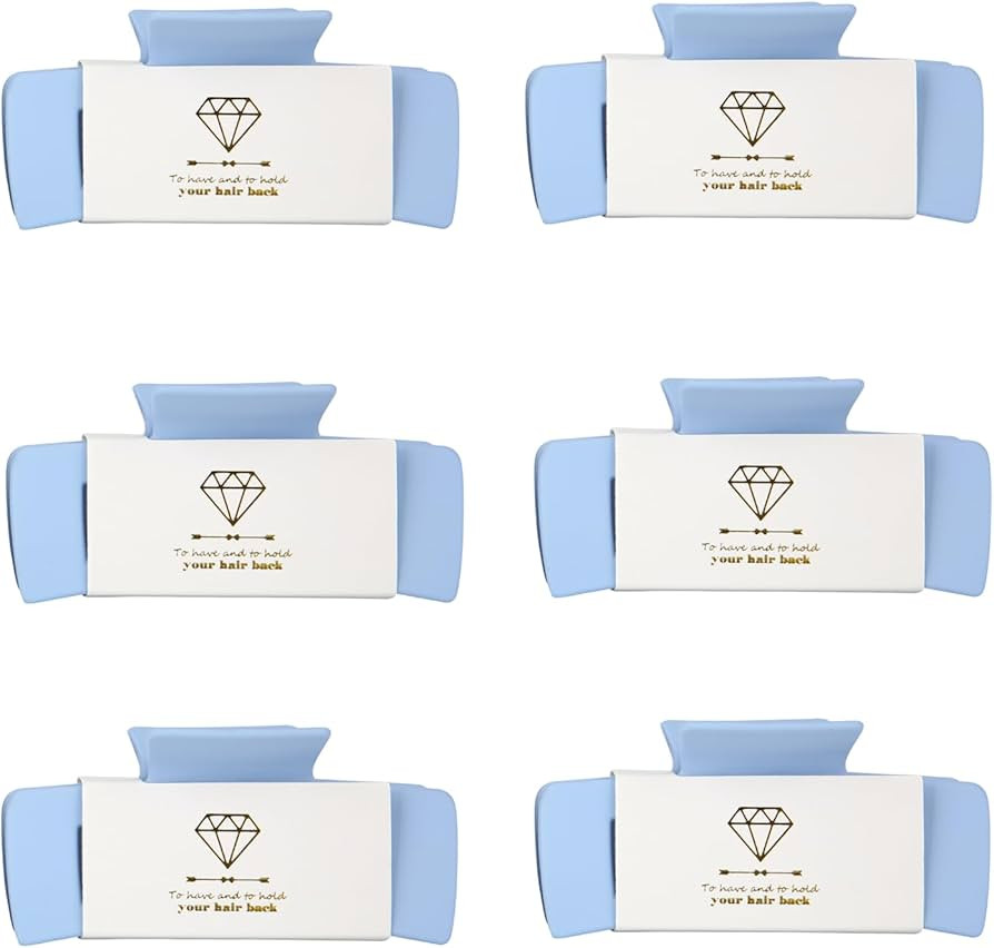 Bridesmaid Hair Claws Bachelorette 4.1 Inch Square Hair Clips Set of 6 Bridal Shower Rectangular ... | Amazon (US)