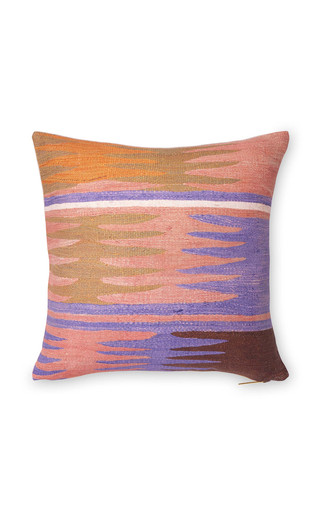 Kilim Shell Feathers Linen-Cotton Pillow | Moda Operandi (Global)