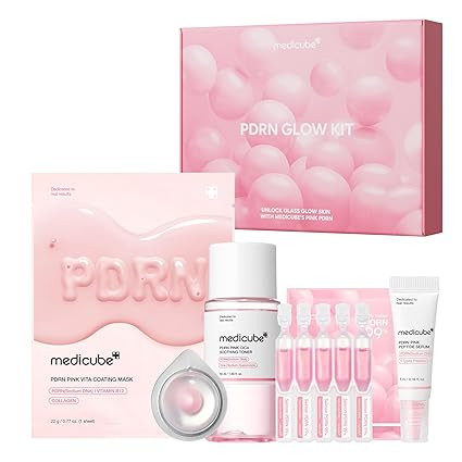 medicube Salmon DNA PDRN Trial Kit | Glass Glow Mini Skincare Set with Toner, Serum & Sheet Mask ... | Amazon (US)