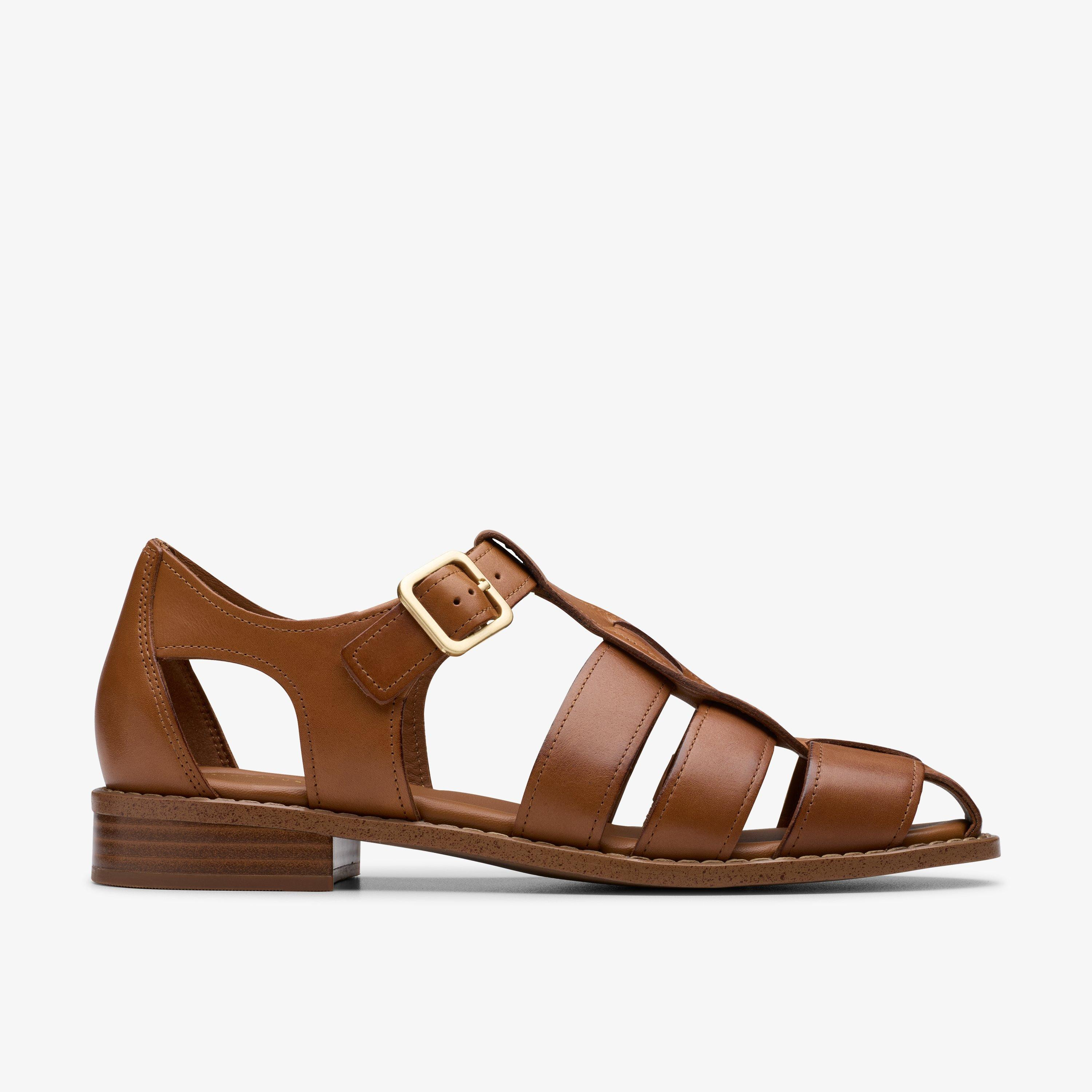 Womens Hana Sun Tan Leather Fisherman Sandals | Clarks | Clarks (US)