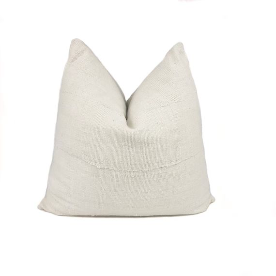 Authentic African Mudcloth Pillow | Cream | Throw Pillows | Boho Pillow | Decorative Pillows | Pi... | Etsy (US)