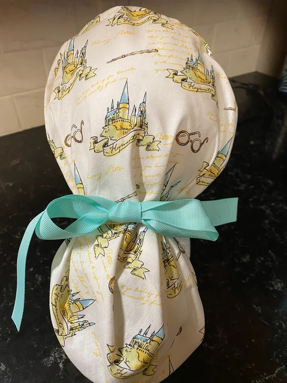 Castle Scrub Cap-ponytail Scrub Cap Women's Scrub | Etsy | Etsy (US)