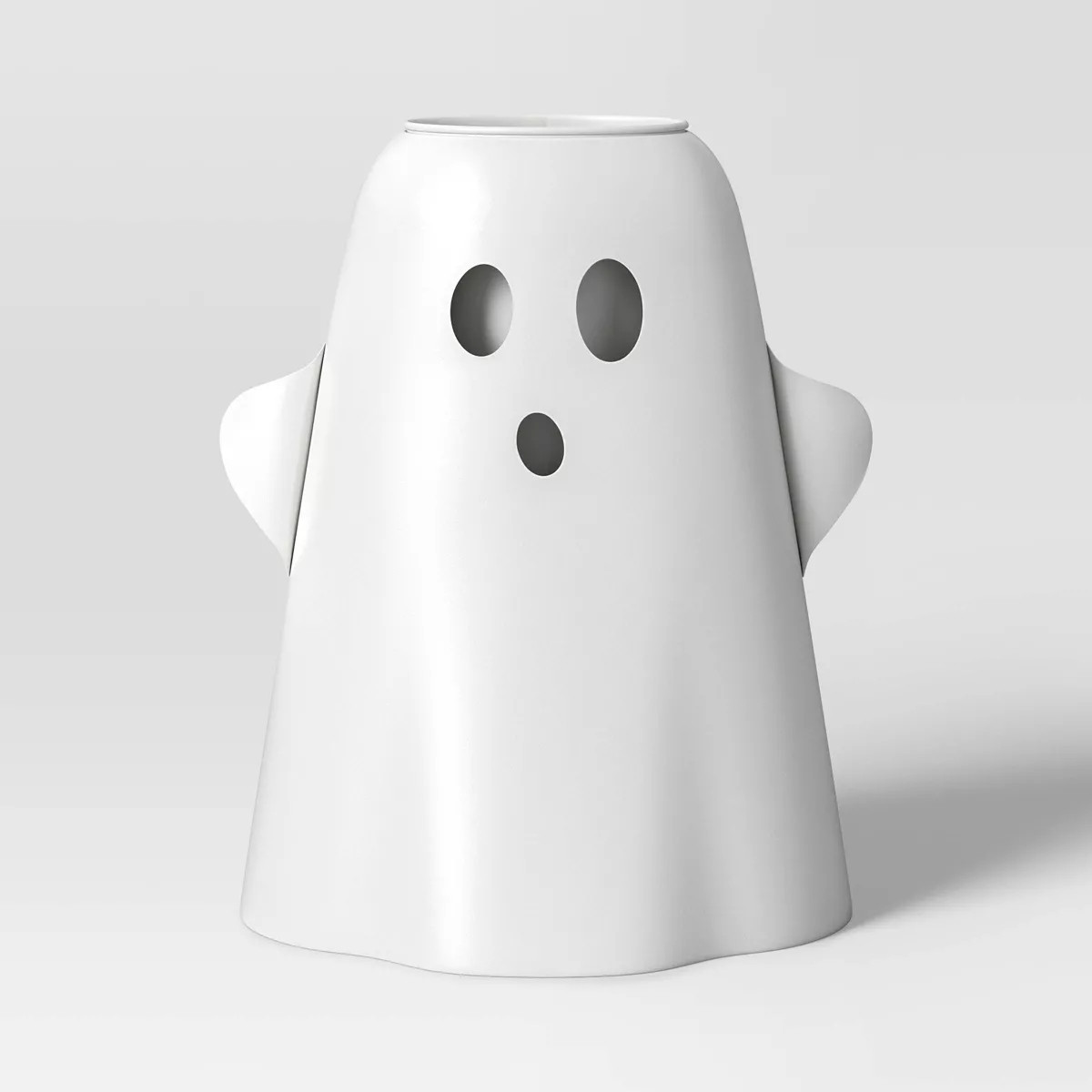 13.75" Large Metal Ghost Planter Halloween Decorative Prop White - Hyde and EEK! Boutique™ | Target