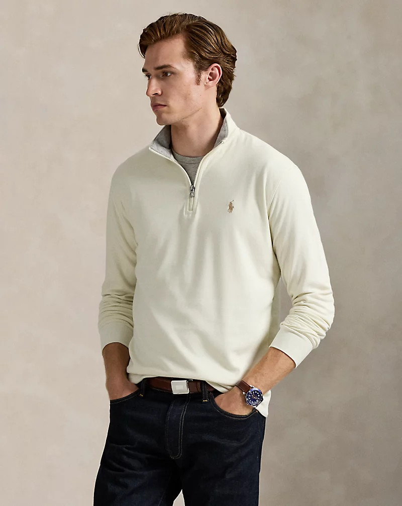 Luxury Jersey Quarter-Zip Pullover | Ralph Lauren (UK)