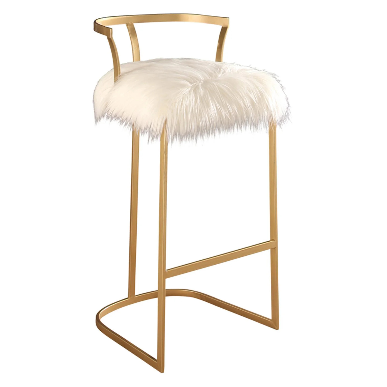 Abbyson Zoe Faux Fur 30in. Bar Stool | Walmart (US)