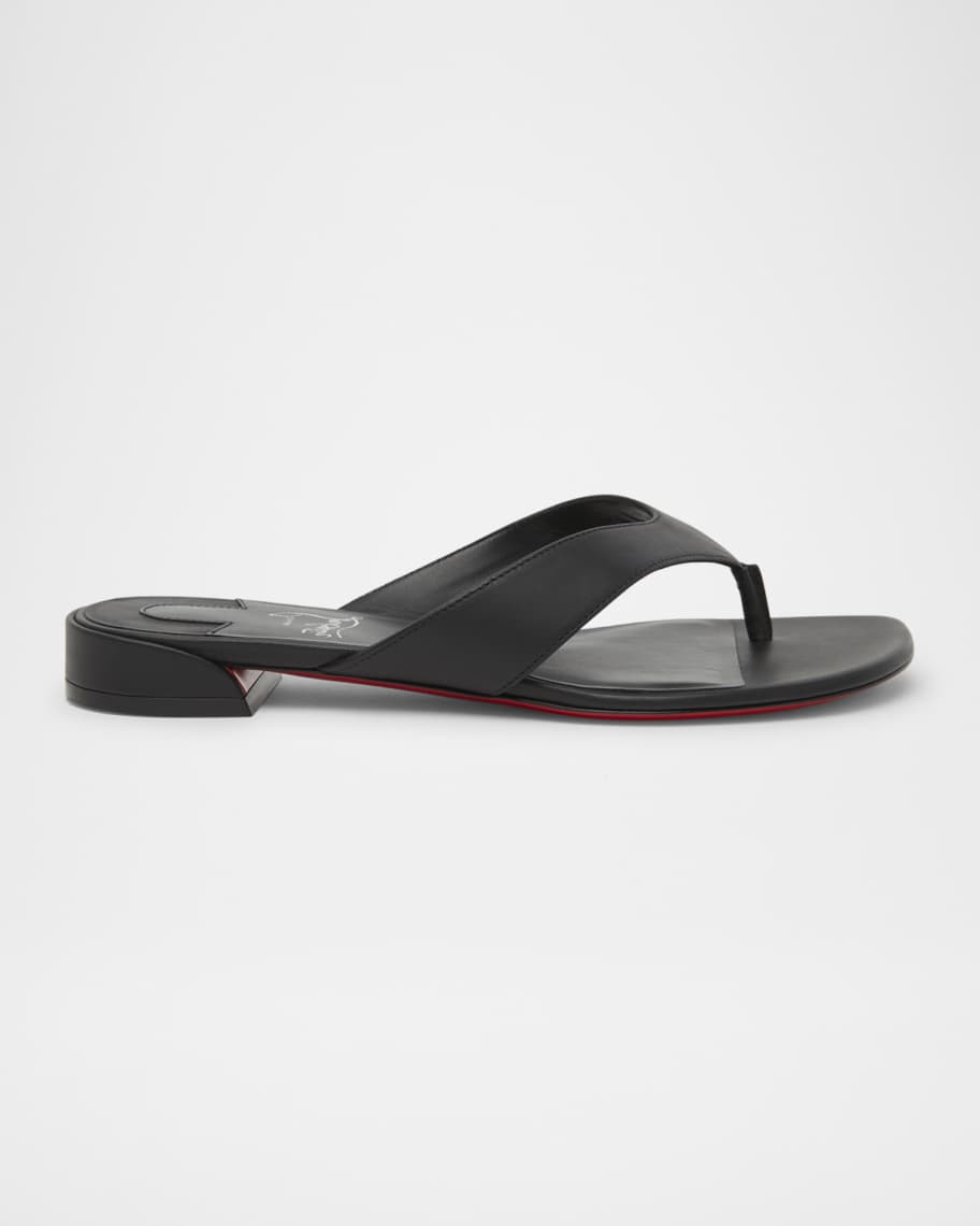 Sweet Jane Leather Red Sole Thong Sandals | Neiman Marcus