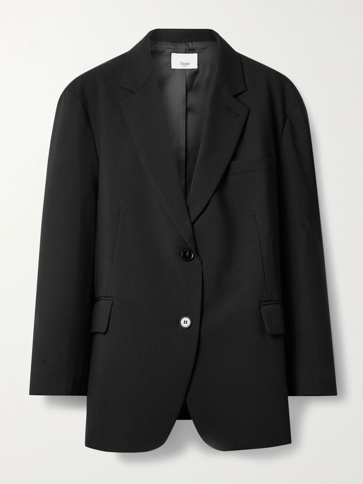 The Frankie Shop - Bea Crepe Blazer - Black | NET-A-PORTER (UK & EU)
