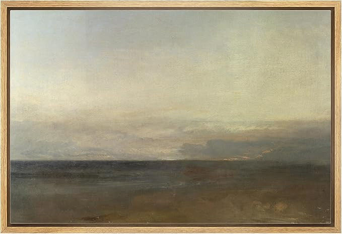 SIGNLEADER Framed Canvas Print Wall Art Black Abstract Pastel Landscape Nature Wilderness Illustr... | Amazon (US)