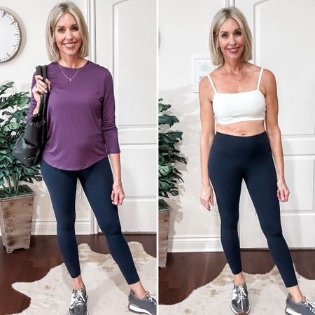 Amazon workout outfit. Top has 50 SPF. Inspired by Lululemon. I’m wearing a medium in the bra, small in leggings and a medium in the top. Fantastic quality! Just like the more expensive brand. 

Amazon fashion, workout outfit, looks for less, Lululemon, over 40

#LTKfindsunder50 #LTKfitness #LTKover40