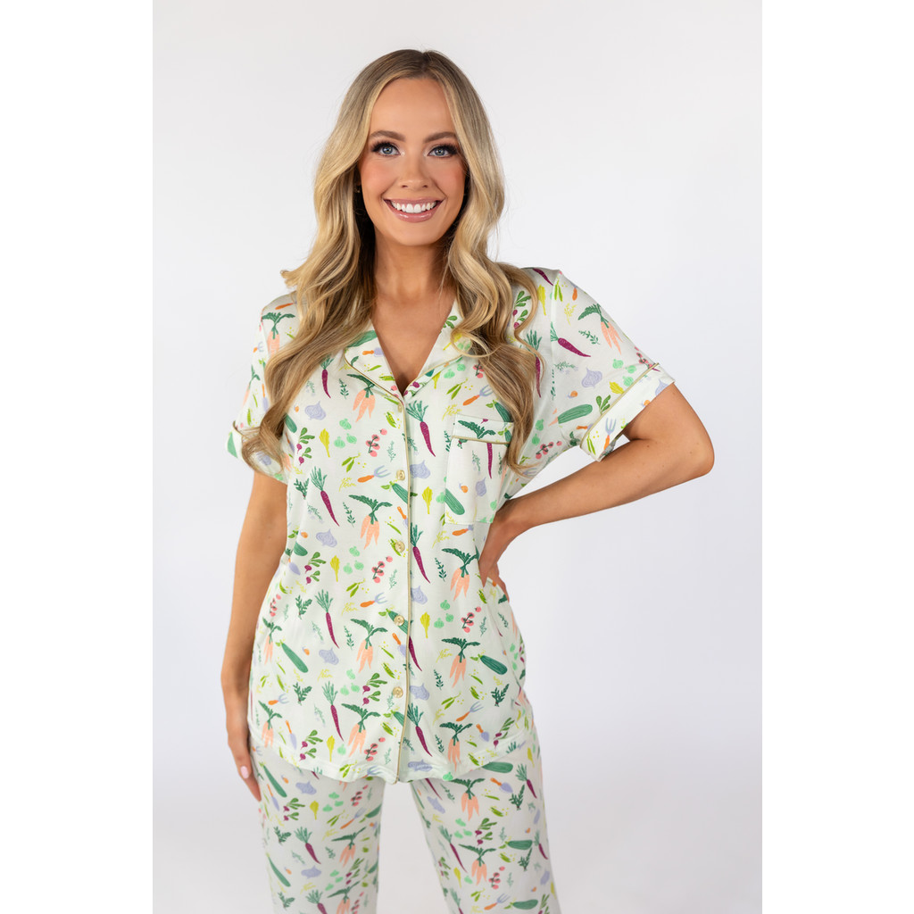 In My Sundays Short Sleeve & Cropped Pant Pajama Set in Garden Party at Nordstrom, Size X-Small | Nordstrom