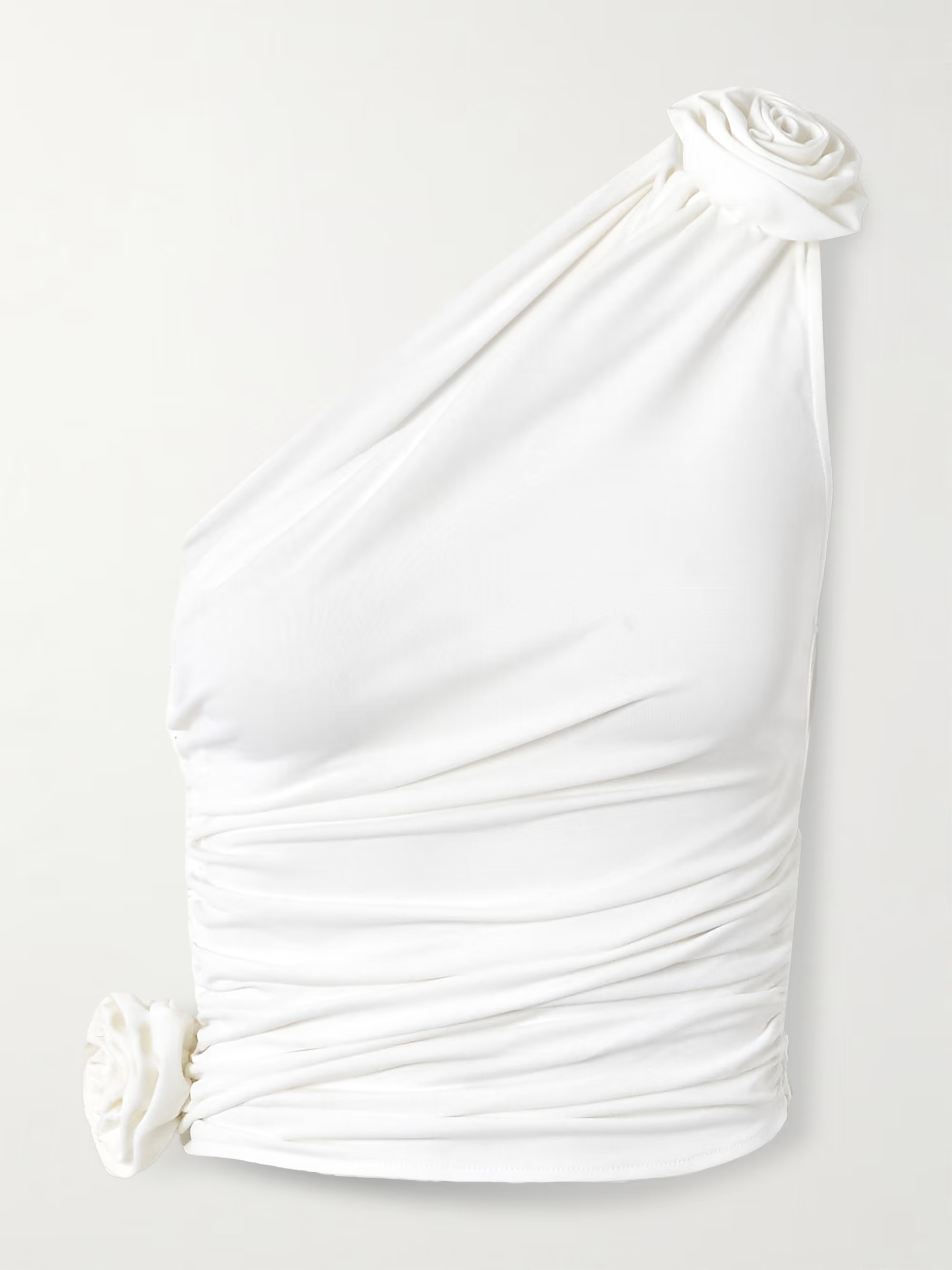 One-shoulder embellished ruched stretch-jersey top | NET-A-PORTER APAC