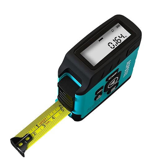 2-in-1 Digital Tape Measure - Ft/Ft+in/in/M 16Ft Tape Measure, Backlit Display USB Rechargeable T... | Amazon (US)