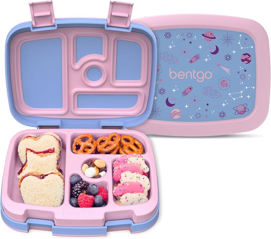 Bentgo® Kids Prints Leak-Proof, 5-Compartment Bento-Style Kids Lunch Box - Ideal Portion Sizes f... | Amazon (US)