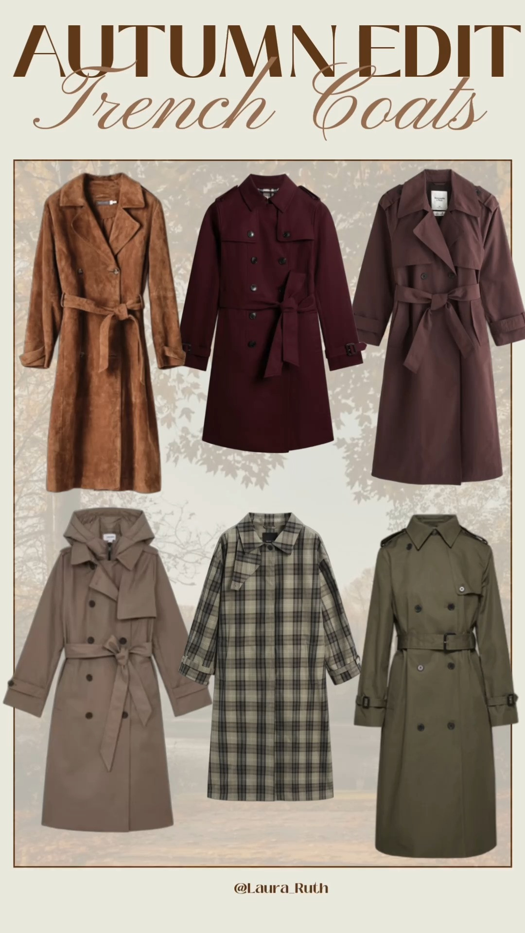 Autumn coat edit: The Trench Coat 🧥🍂  From classic trench coats to rich suede textures, timeless checks and those gorgeous autumnal shades. The perfect layering pieces to make even the simplest outfit feel instantly chic. outerwear, trnch coat, autumn jackets 

 #LTKuk #LTKautumn #LTKworkwear