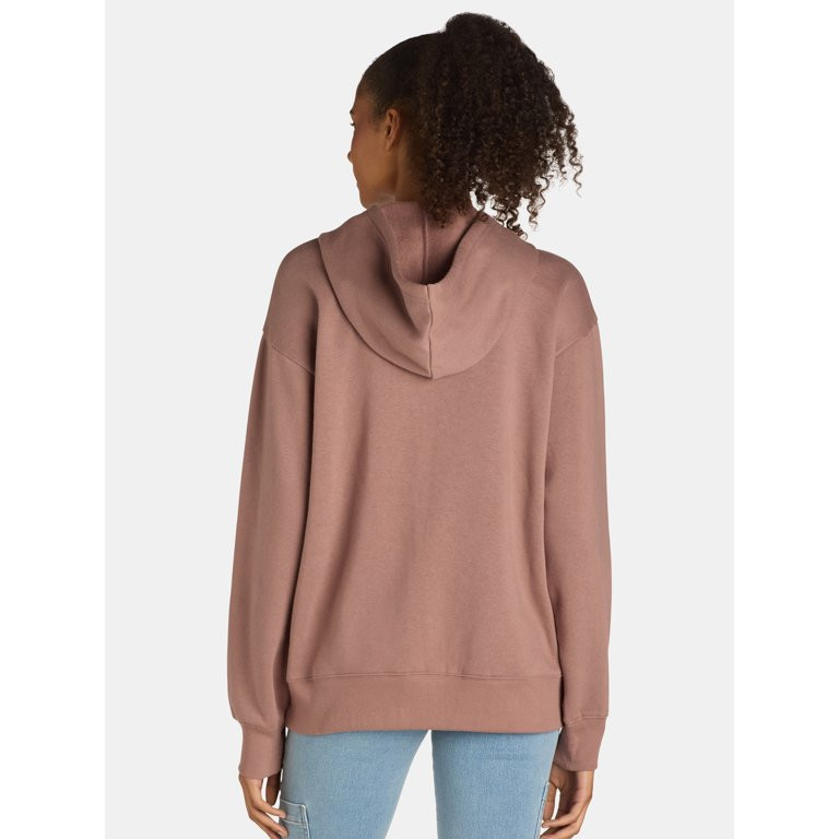 No Boundaries Oversized Zip Hoodie, Women’s and Women’s Plus | Walmart (US)