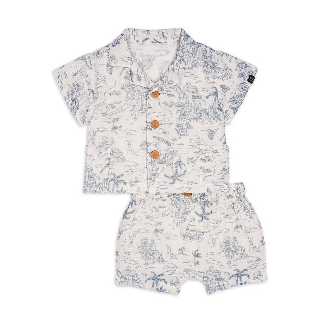 Modern Moments by Gerber Baby Boy Shirt and Short Outfit Set, Sizes 0/3 Months - 24 Months | Walmart (US)