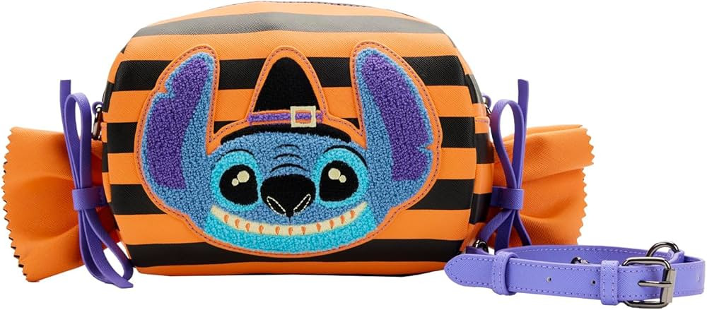 Loungefly Disney LILO and Stitch Striped Halloween Candy Wrapper Cross Body Bag | Amazon (US)