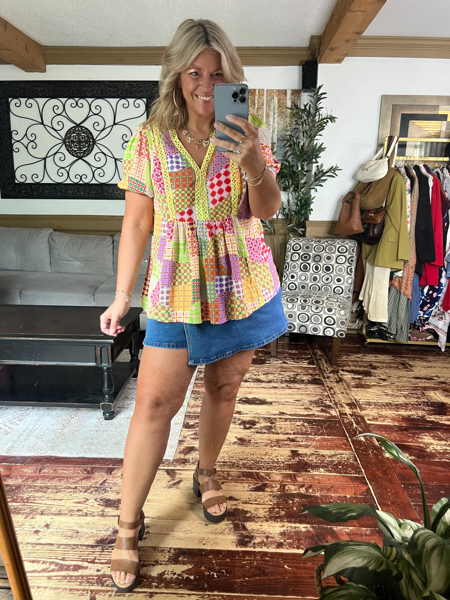 Rayon bright colored top size 12; skort with elastic waist size 14; easy summer OOTD 

#LTKStyleTip #LTKMidsize #LTKFindsUnder50