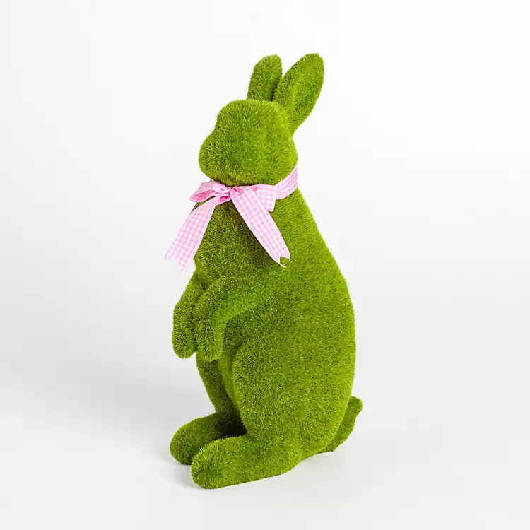 Moss Bunny with Bow Figurine, 13 in. | Kirklands
