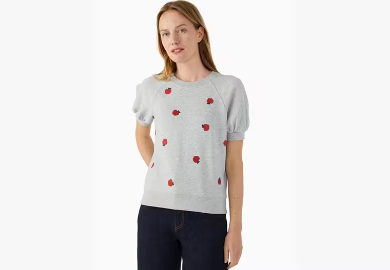 Apple-embroidered Pullover | Kate Spade Outlet