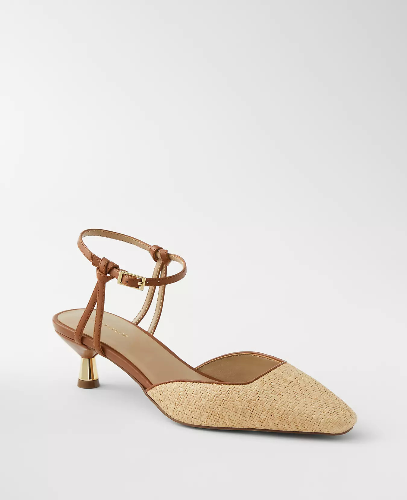Leesa Straw Knotted Slingback Pumps | Ann Taylor (US)