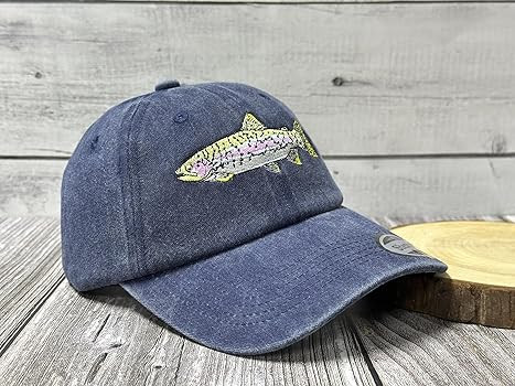 Embroidered Rainbow Trout Fish Hats | Amazon (US)