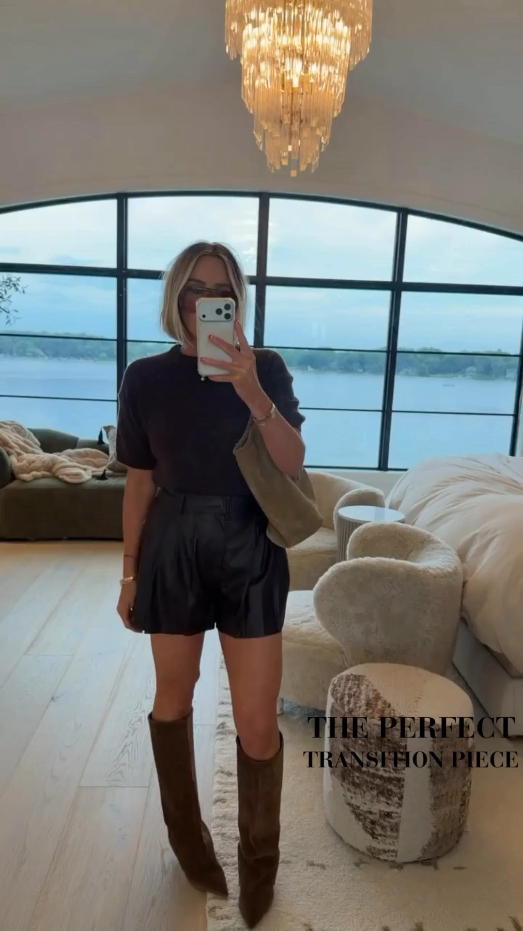These faux leather shorts are the perfect fall transition piece 🤎 Wearing a size medium!

#LTKootd #LTKSeasonal #LTKgrwm