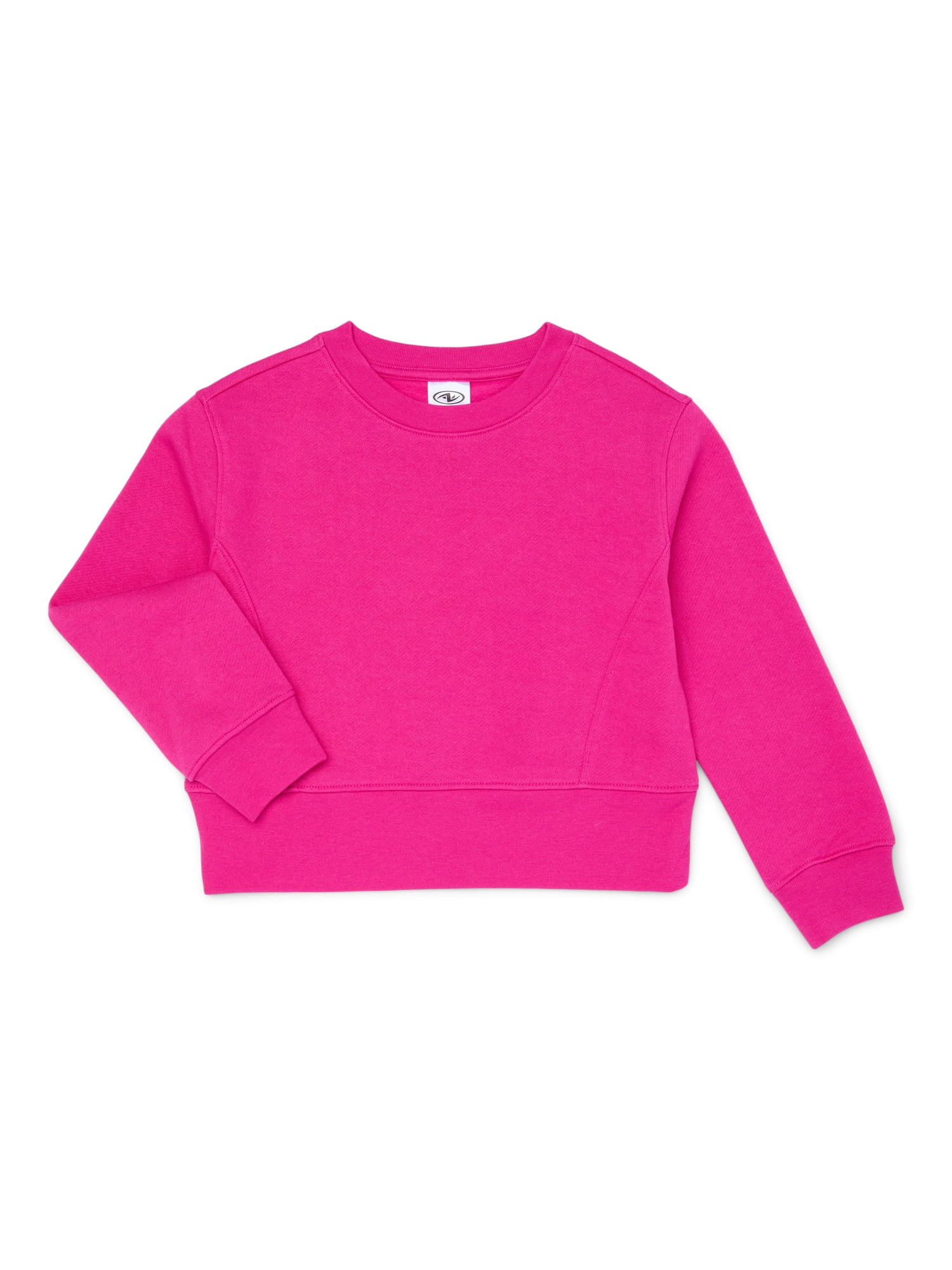 Athletic Works Girl's Active Fleece Sweatshirt, Sizes 4-18 & Plus - Walmart.com | Walmart (US)