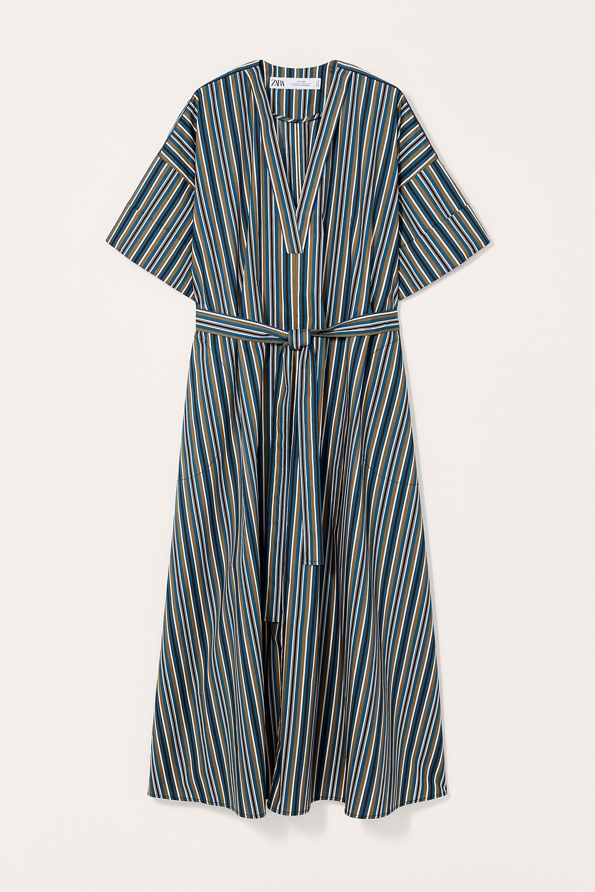 LIMITED EDITION STRIPED BELTED DRESS | Zara US