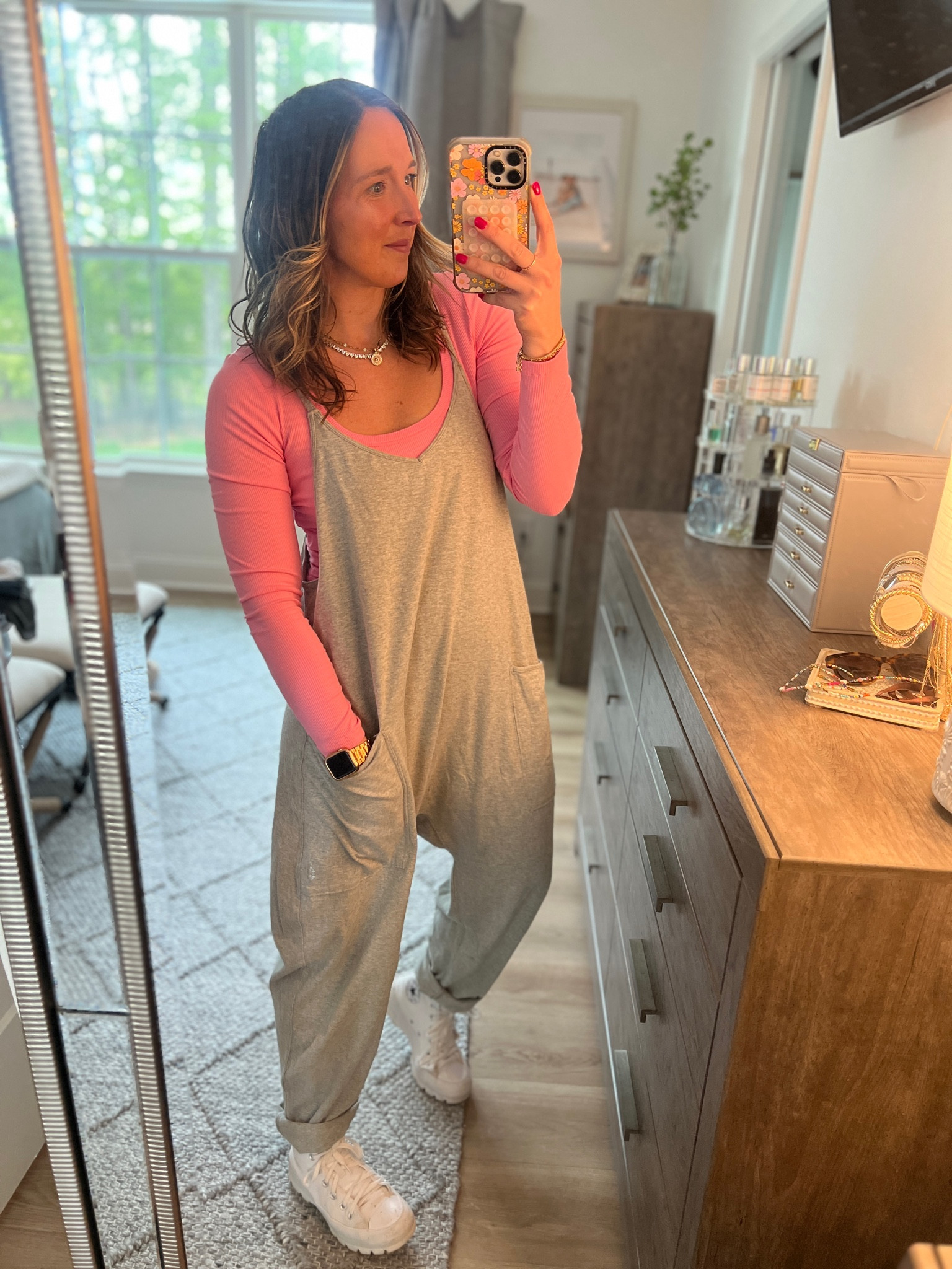 Todays OOTD 
Comfy cozy vibes 

Small in hot shit 
Medium in tee

#LTKFind #LTKGiftGuide #LTKSeasonal