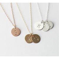 Custom Initial Necklace, Personalized Necklace, Silver, Rose or Gold Letter Necklace, 1, 2 or 3 Initial Charm Necklace, Personalized jewelry | Etsy (US)