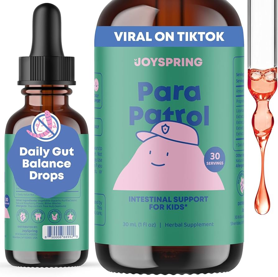 JoySpring ParaPatrol Kids’ Herbal Blend – Alcohol-Free Liquid Supplement with Black Walnut an... | Amazon (US)