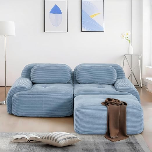 81” Sectional Cloud Boneless Sofa Couches for Living Room-2 Seater L-Shaped Modern Lounge Couch... | Amazon (US)