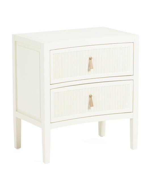 22x24 Curved 2 Drawer Side Table | TJ Maxx