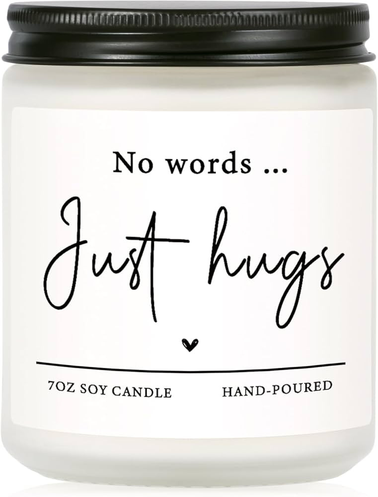 Shqiueos Sympathy Gifts for Loss of Loved One-No Words Just Hugs Lavender Scented Candle, Bereave... | Amazon (US)