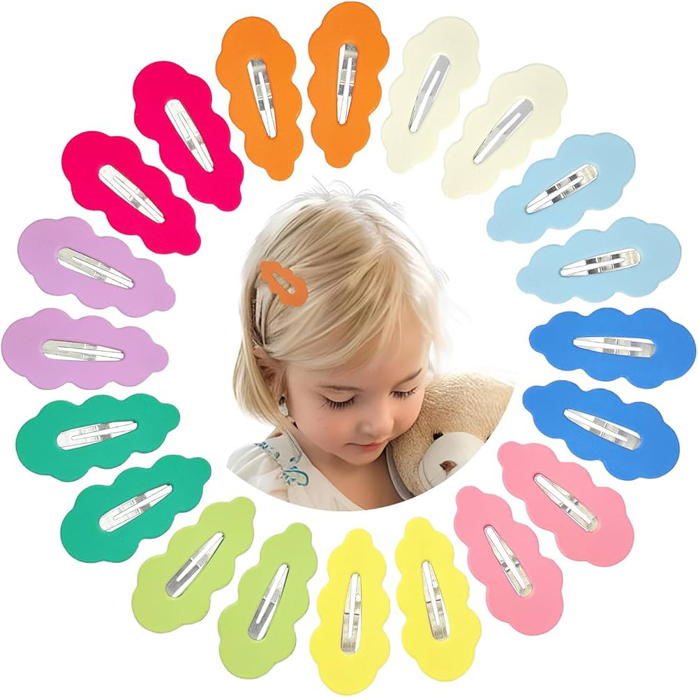 40pcs Candy Colored Snap Hair Clips for Little Girl Non Slip Barrettes Hair Accessories for Baby ... | Amazon (US)