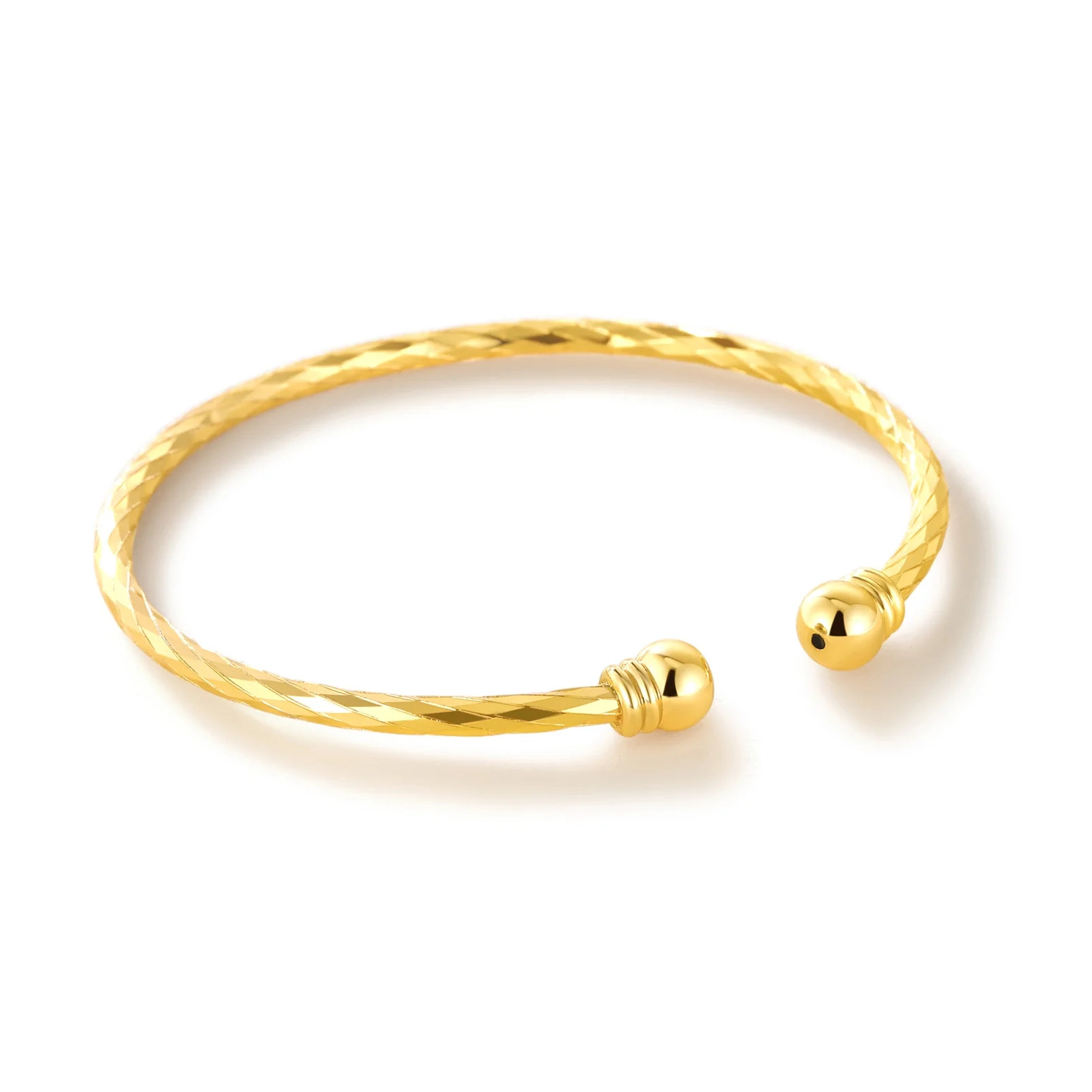 U7 Twisted Gold Bracelet for Women Open Bracelet Jewelry Fashion Solid Cuff Bangle Christmas Birt... | Walmart (US)