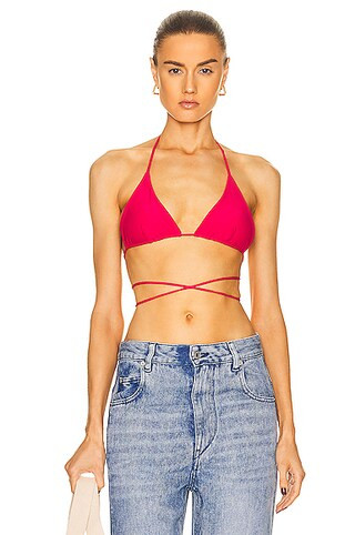 Strappy Triangle Bikini Top | FWRD 