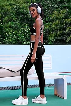 Nirovien Womens 2 Piece Workout Sets Athletic Yoga Sets Pilates Gym Outfits Butt Lifting Leggings... | Amazon (US)