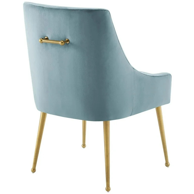 Discern Upholstered Performance Velvet Dining Chair Set of 2,Light Blue | Walmart (US)