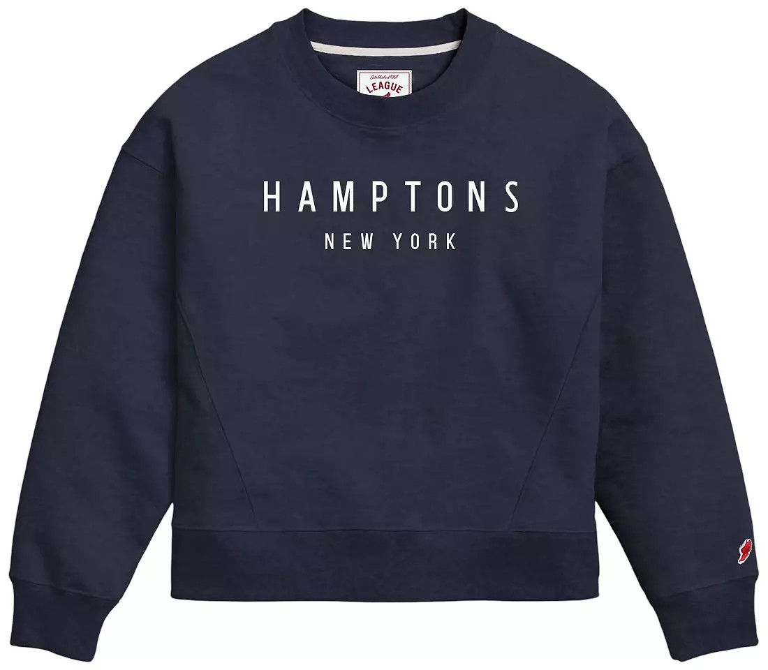 League-Legacy Women's Hamptons Navy Boxy Crewneck Sweatshirt | DICK'S Sporting Goods