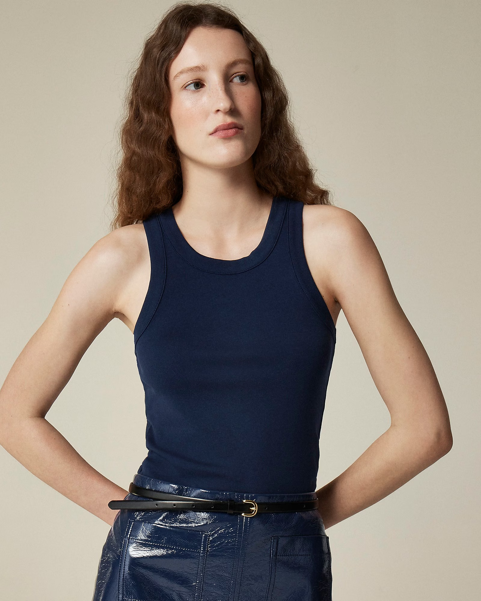 Perfect-fit high-neck tank top | J. Crew US