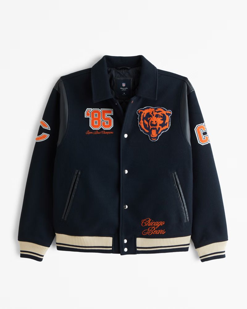 Chicago Bears Varsity Bomber Jacket | Abercrombie & Fitch (US)