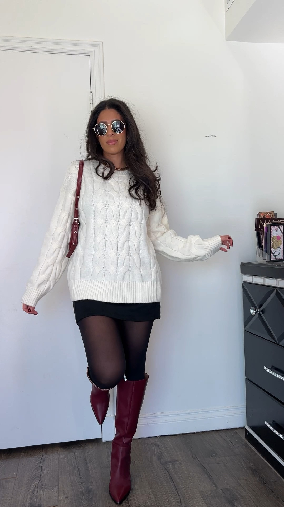 Thanksgiving outfit idea
Sweater size large 
Skirt size medium
Pantyhose/tights are from Amazon and rip resistant. 

#LTKSeasonal #LTKHoliday #LTKStyleTip