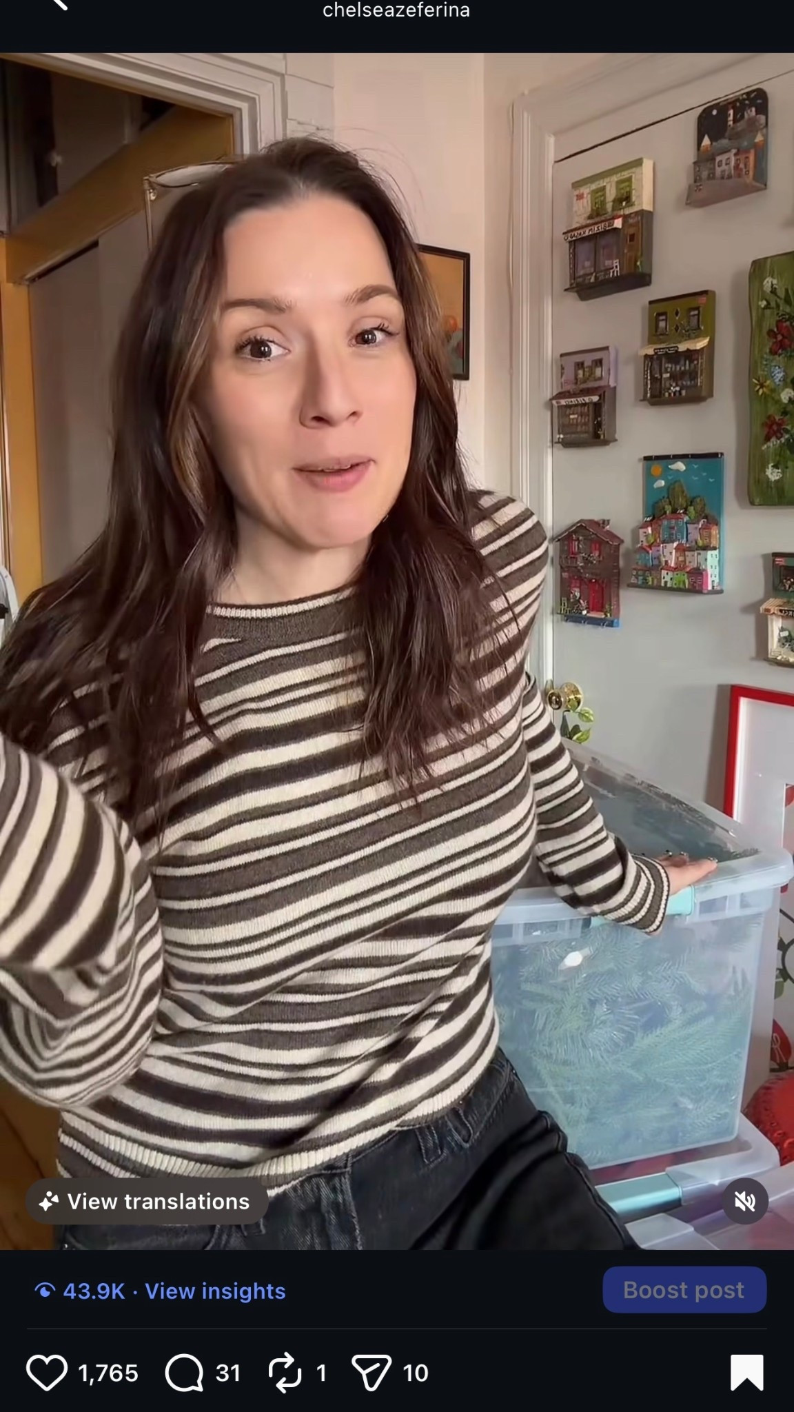 striped cashmere sweater 