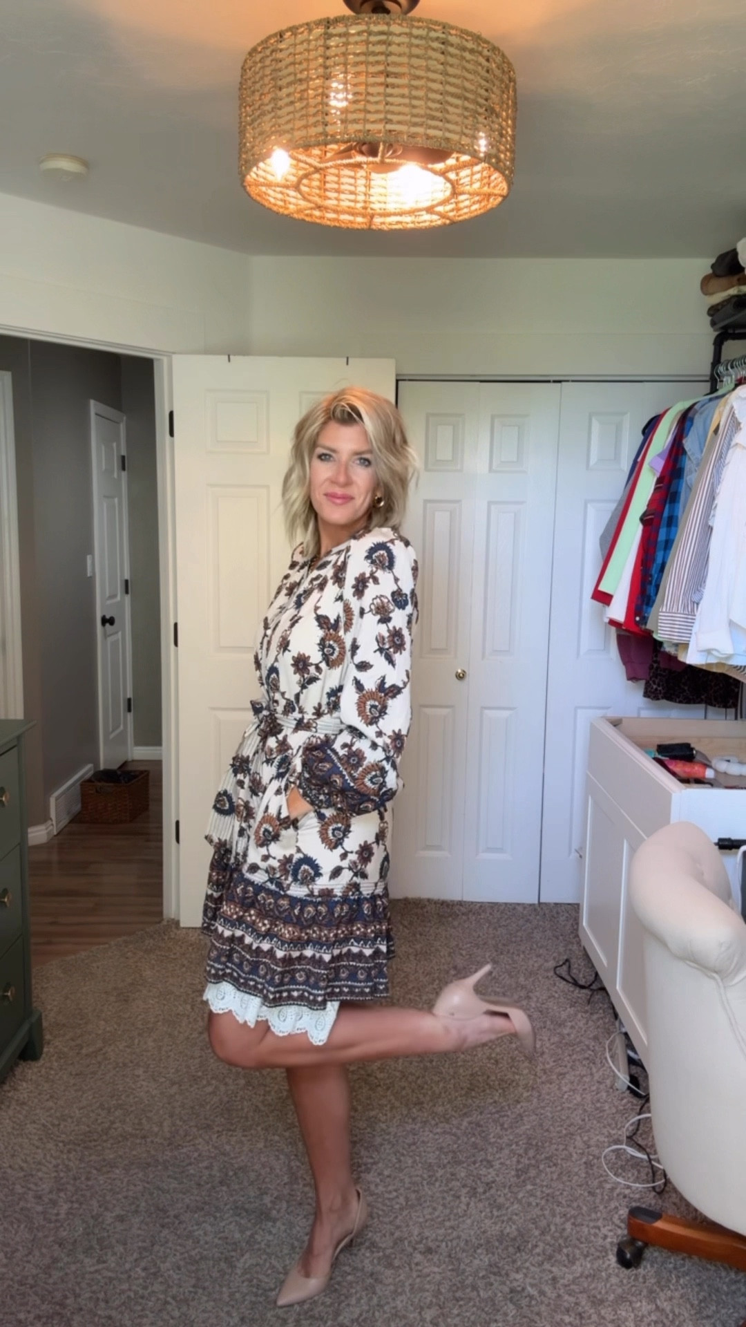 Fall transition dress perfect paired with boots or heels for family pictures, country concert, date night, or wearing to work  

#LTKOver40 #LTKStyleTip #LTKWorkwear