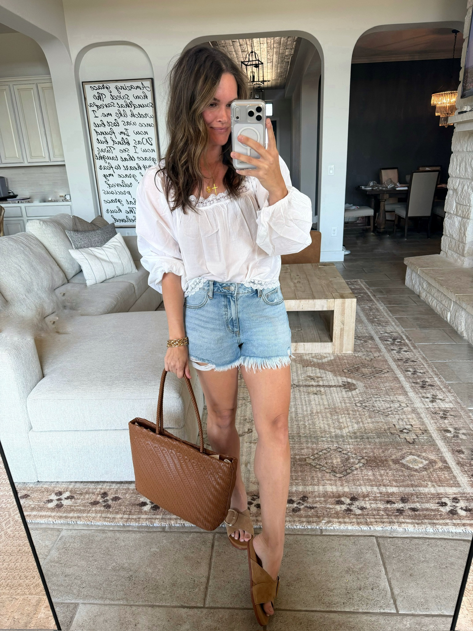This breezy blouse is perfect for spring. Paired it with denim shorts and some accessories I’ve been wearing on repeat!

 

#LTKOver40 #LTKSeasonal #LTKootd