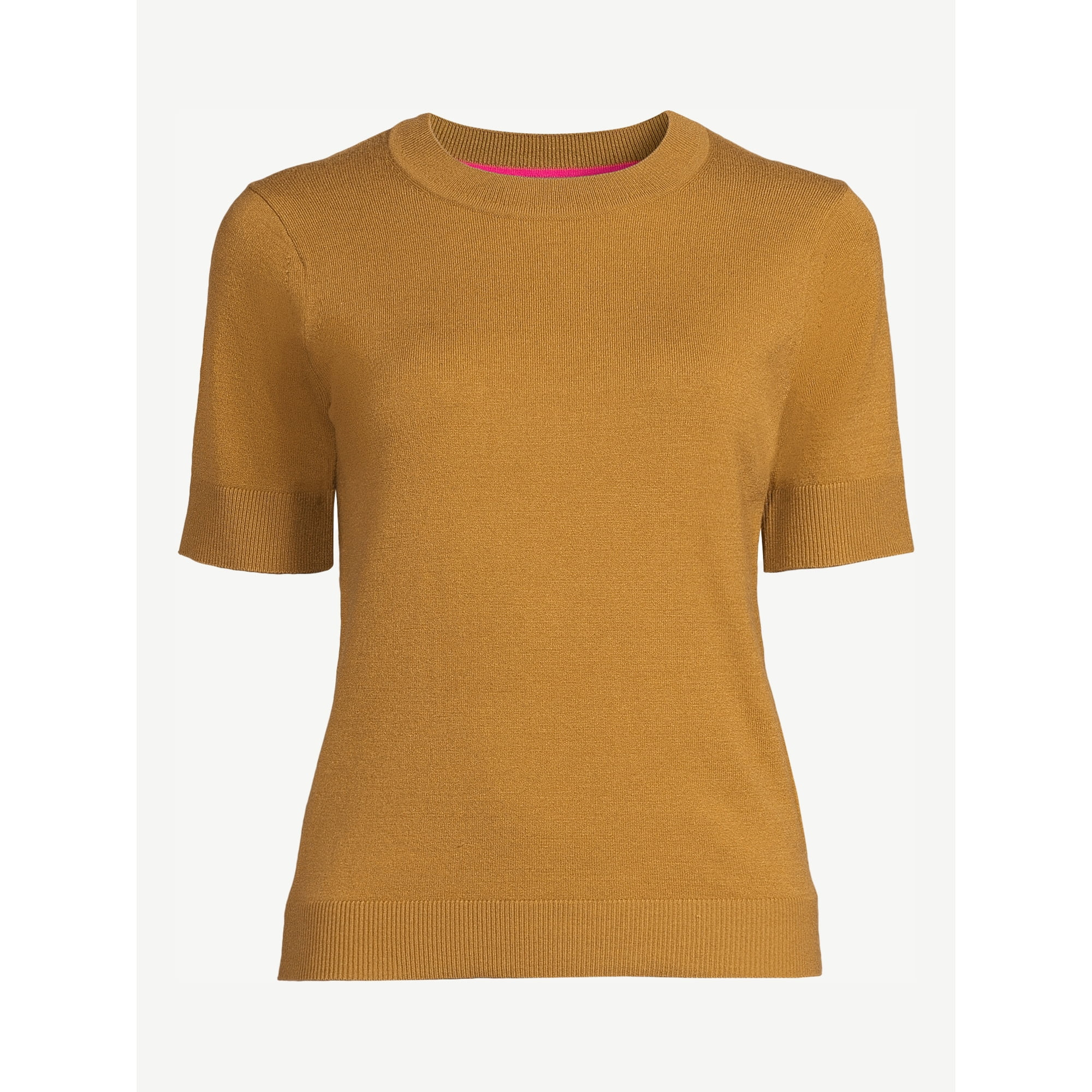 Free Assembly Women’s Crewneck Sweater with Short Sleeves, Lightweight, Sizes XS-XXL | Walmart (US)